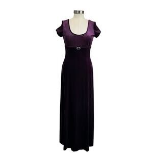 Papell Boutique Vintage Regency Whimsigoth Velvet Evening Gown Size 10